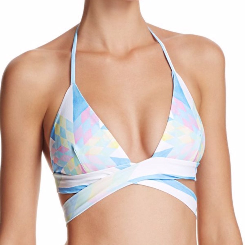 NEW Mara Hoffman Wrap Around Bikini Top Large